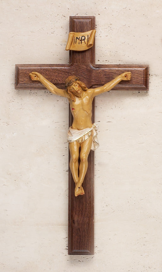 12in. Walnut Crucifix - 17/615 – Devon Trading Company