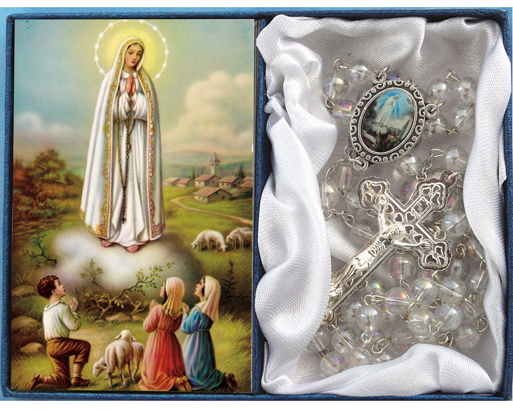 Rosary Of Our Lady Of Fátima With 0.31 In Brown And Yellow Glitter - Foto 6